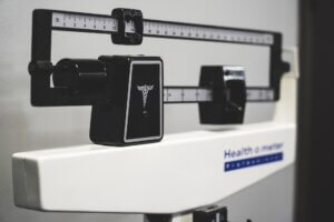 close-up image of a medical scale